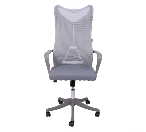 Кресло AksHome Abraham ткань/сетка, серый
