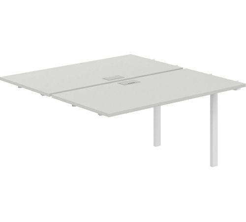 Офисный стол Norden 280х143.8х75 SG.215.SH.63.WH белый/серый бархат