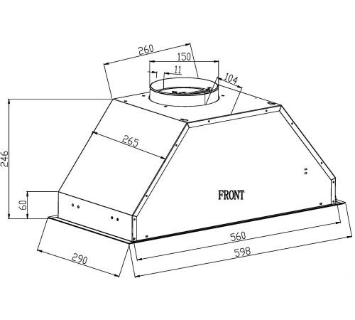 Кухонная вытяжка Schtoff Polar 60 черный