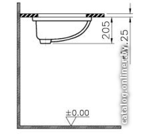 Умывальник Vitra Arkitekt 58.5x45 6069B003-0012