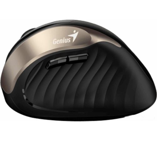 Вертикальная мышь Genius Ergo 8250S черный/золотистый