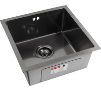 Кухонная мойка ARFEKA ECO AR 450*450 BLACK PVD NANO DECOR MILLET GRAINS