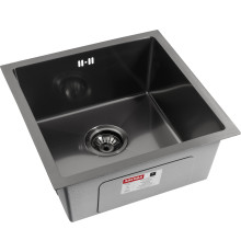 Кухонная мойка ARFEKA ECO AR 450*450 BLACK PVD NANO DECOR MILLET GRAINS