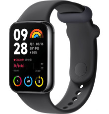 Фитнес-браслет Xiaomi Smart Band 8 Pro серый, с черным силиконовым ремешком, международная версия