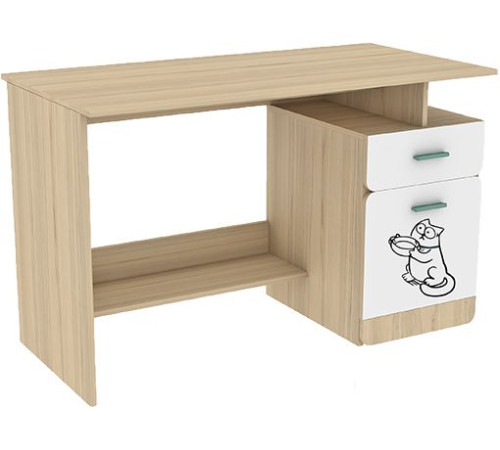 Стол Аквилон Кот №17 туя светлая/белый