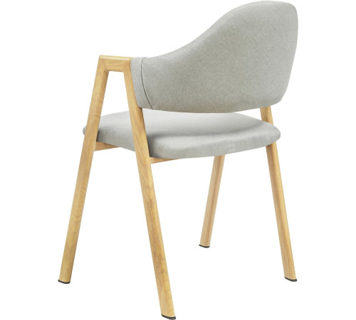 Стул с подлокотниками Mio Tesoro Луна DC-048A серый/дерево