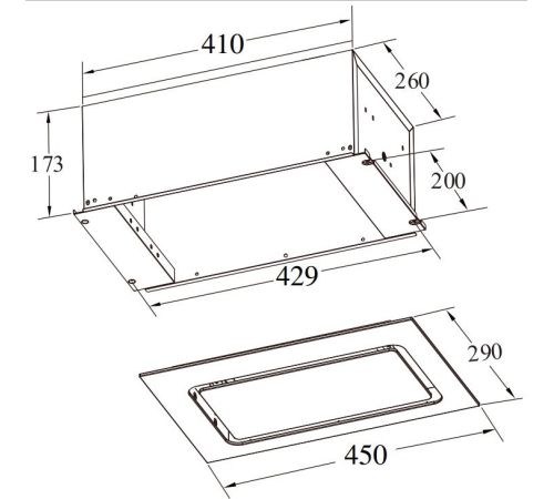Кухонная вытяжка Weissgauff Aura 456 PB Black Glass