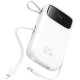 Внешний аккумулятор Baseus Qpow2 Dual-Cable Digital Display Fast Charge Power Bank 22.5W 20000mAh белый