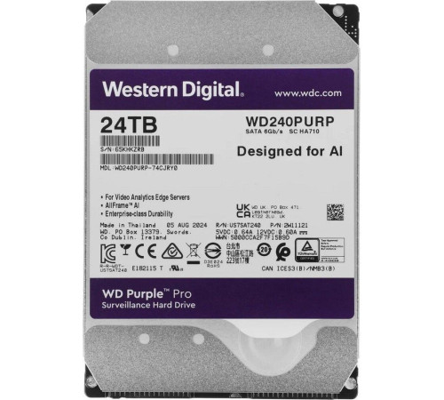Жесткий диск WD Purple Pro 24TB WD240PURP