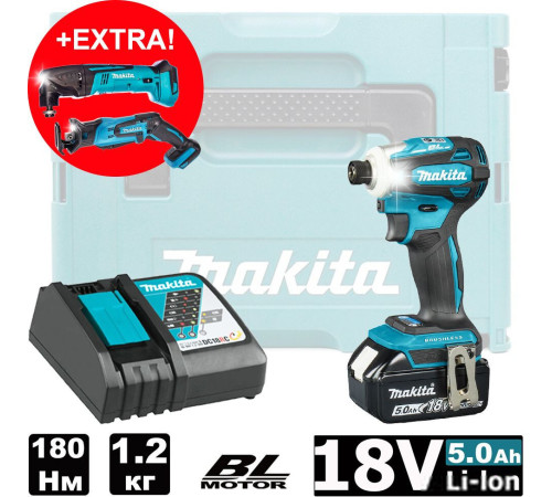 Винтоверт Makita DTD172RT1J с 1-м АКБ, кейс