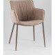 Стул с подлокотниками Stool Group Твигги LV-118-RlL-08-7006 шенилл бежевый/бежево-серый