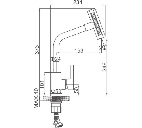 Смеситель Ledeme L4099A-4