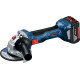 Угловая шлифмашина Bosch GWS 180-LI Professional 06019H9025 с 1-им АКБ, кейс