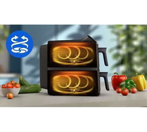 Аэрогриль аэрофритюрница Philips Ovi Stacked Dual Basket NA462/70