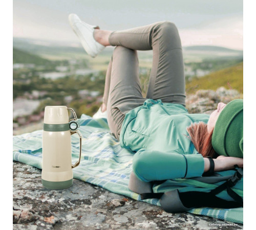 Термос Fissman 19839 1л бежевый