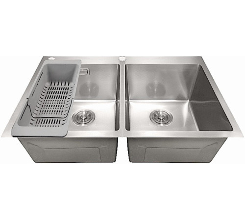 Кухонная мойка Stellar Decor S7850-2S-D сатин