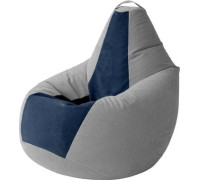 Кресло-мешок Kreslomeshki Груша Kombo XXXL GKV-145x100-STS сталь/темно-синий