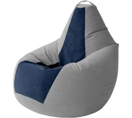 Кресло-мешок Kreslomeshki Груша Kombo XXXL GKV-145x100-STS сталь/темно-синий