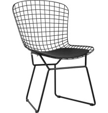 Стул Stool Group Bertoia с черной подушкой черный