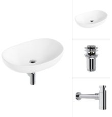 Умывальник Lauter 21502 + клапан 21190CH + сифон 21635CH хром