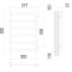 Полотенцесушитель TERMINUS Аврора П6 500x600 с боковым подключением 500, RAL 9003