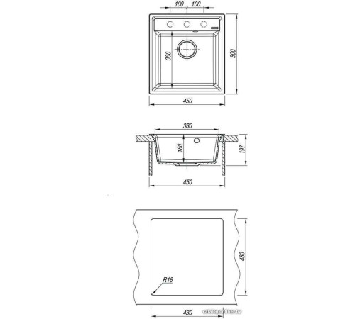 Кухонная мойка Lemark Hanka 9910009 серый