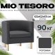 Интерьерное кресло Mio Tesoro Агата 351 темно-серый 1173