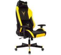 Игровое геймерское кресло Бюрократ Knight Neon черный/желтый экокожа