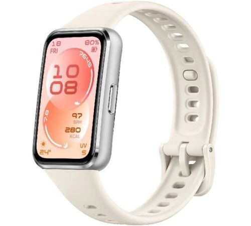 Фитнес-браслет Huawei Band 11 серебристый алюминиевый корпус, с белым силиконовым ремешком, международная версия