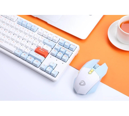 Клавиатура Dareu A87X Dareu Blue Sky V3, белый/синий