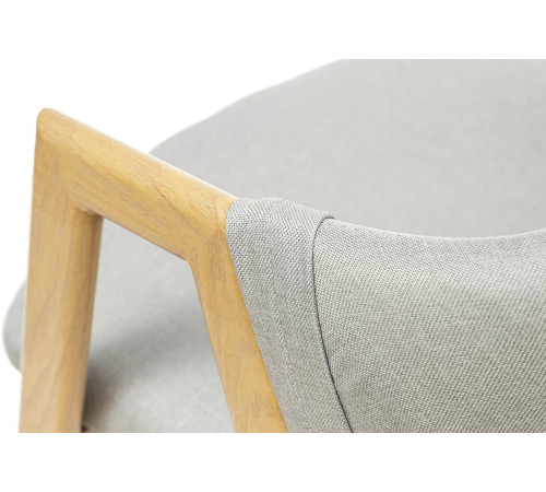 Стул с подлокотниками Mio Tesoro Луна DC-048A серый/дерево