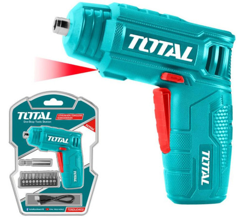 Электроотвертка Total TSDLI0402 набор оснастки