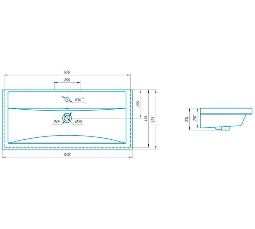 Умывальник Kirovit Фостер 1000