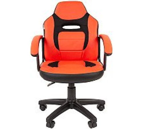 Игровое геймерское кресло CHAIRMAN Kids 110 экопремиум, черный/красный
