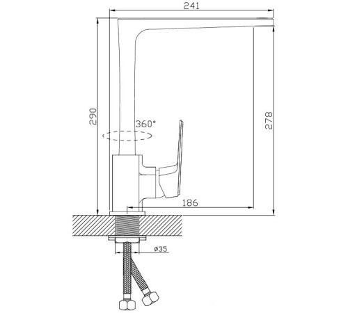 Смеситель Diadonna D78-443116HG