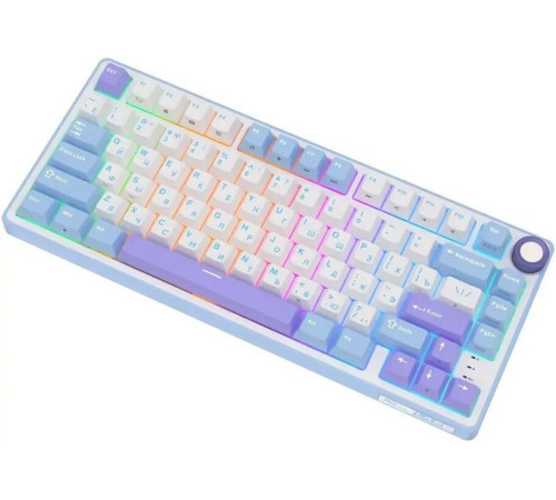 Клавиатура Royal Kludge R75 RGB Taro Milk RK Silver