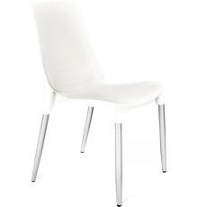 Стул Sheffilton SHT-S75-1 белый/хром лак