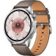 Умные часы Huawei Watch GT 6 46 мм серебристый, с коричневым кожаным ремешком, международная версия