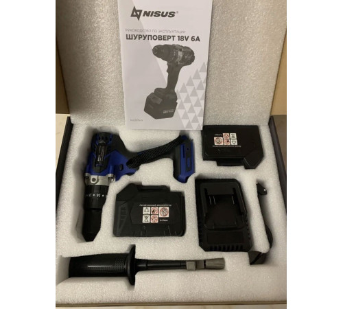 Ударная дрель-шуруповерт Nisus N-LB176-N с 2-мя АКБ