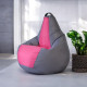 Кресло-мешок Mio Tesoro Груша Kombo XXL GF-130x85-SF серый/фуксия