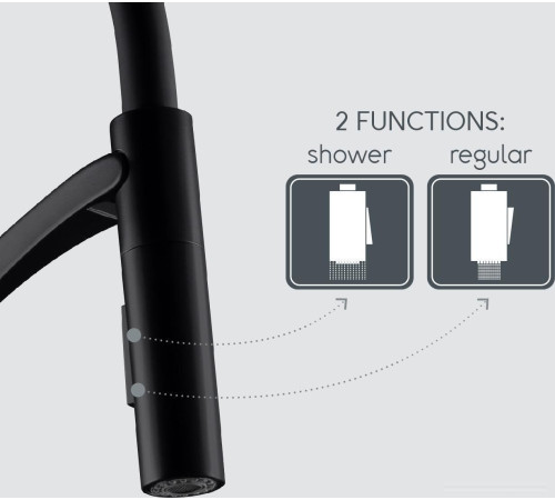 Смеситель Rubineta Ultima-50 BK/RG UL500638