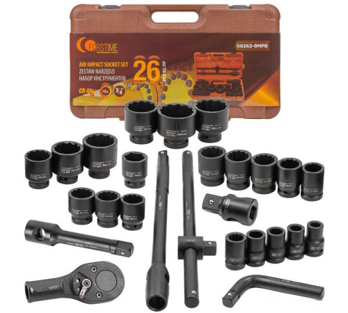 Набор трещотка с головками Forstime FT-68262-9MPB 26 предметов