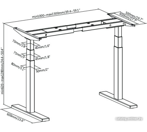 Стол Smartstol Slim 140x80x1.8 черный/черный
