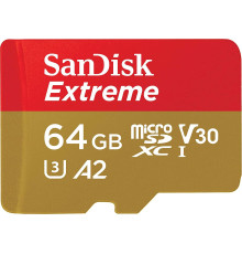 Карта памяти SanDisk Extreme microSDXC SDSQXAH-064G-GN6MN 64GB