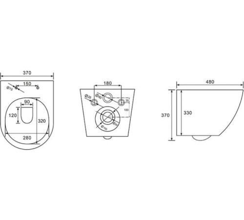 Унитаз подвесной Grado GD-W203R