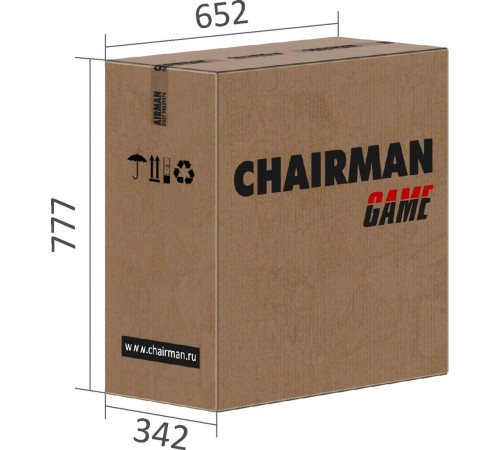 Игровое геймерское кресло CHAIRMAN Стандарт СТ-17 Гейм экопремиум, черный/оранжевый