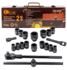 Набор трещотка с головками Forstime FT-6212-5MPB 21 предмет