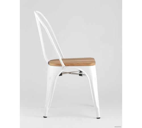 Стул Stool Group Tolix wood белый глянцевый
