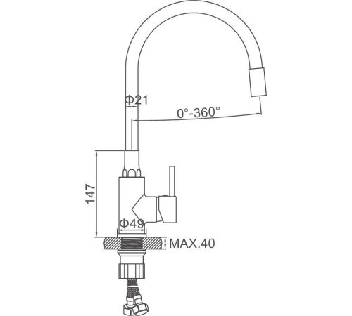 Смеситель Ledeme LS4898-2