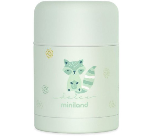 Термос для еды Miniland Thermy Dolce 600мл бирюзовый/енот